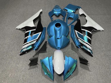 Carenados Moto Yamaha YZF R6 2008-2016 - Blanco Azul Negro Raya