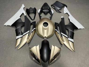 Carenados Moto Yamaha YZF R6 2008-2016 - Blanco Oro Negro Mate
