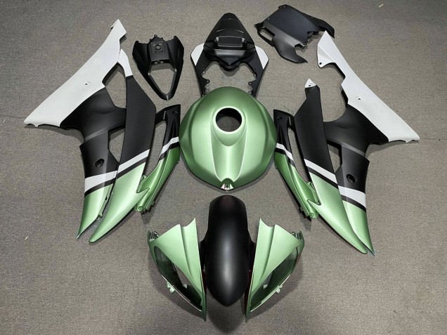 Carenados Moto Yamaha YZF R6 2008-2016 - Blanco Verde Negro Mate