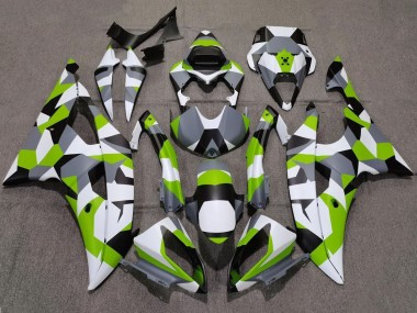 Carenados Moto Yamaha YZF R6 2008-2016 - Blanco Verde Gris Negro Camouflage