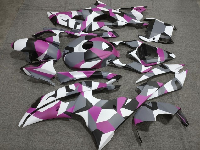 Carenados Moto Yamaha YZF R6 2008-2016 - Blanco Rosa Gris Negro Camouflage