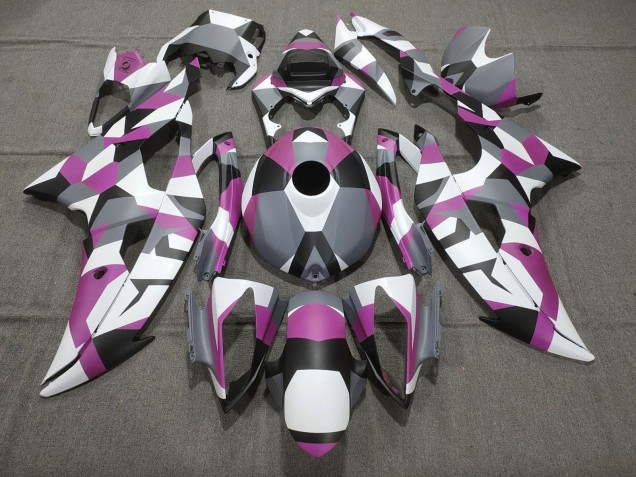 Carenados Moto Yamaha YZF R6 2008-2016 - Blanco Rosa Gris Negro Camouflage