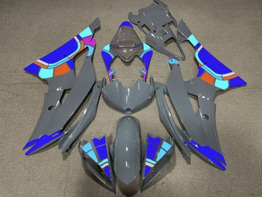 Carenados Moto Yamaha YZF R6 2008-2016 - Nardo Gris Azul RuedaColores