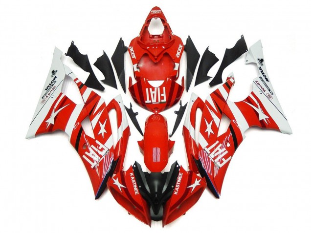 Carenados Moto Yamaha YZF R6 2008-2016 - Blanco Rojo Negro Fiat