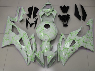 Carenados Moto Yamaha YZF R6 2008-2016 - Blanco Verde Iluminación