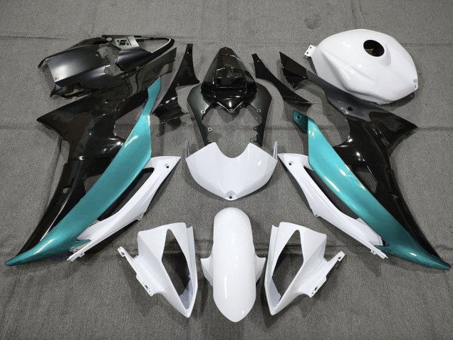 Carenados Moto Yamaha YZF R6 2008-2016 - Blanco Negro Azul Verdoso