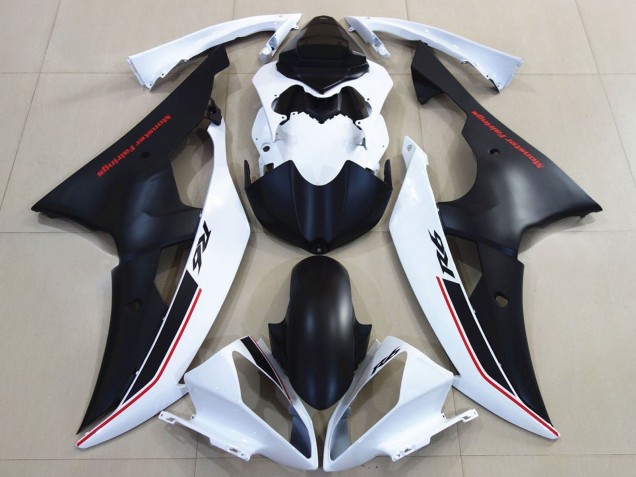 Carenados Moto Yamaha YZF R6 2008-2016 - Blanco Negro Mate Rojo