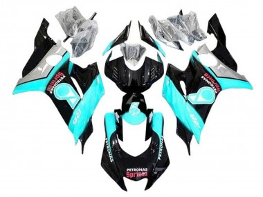 Carenados Moto Yamaha YZF R6 2017-2023 - Turquesa Azul Negro Brillante Petronas