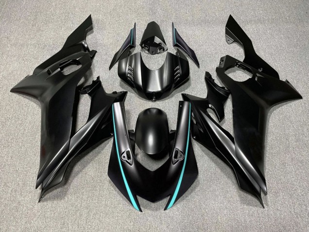 Carenados Moto Yamaha YZF R6 2017-2023 - Negro Mate Turquesa Azul