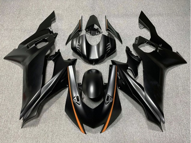 Carenados Moto Yamaha YZF R6 2017-2025 - Negro Mate Naranja