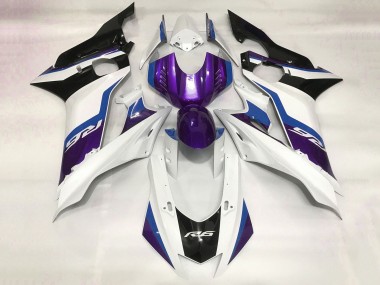 Carenado Moto Yamaha YZF R6 2017-2023 - Blanco Azul Púrpura Negro