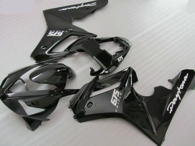 Carenados Moto Triumph Daytona 675 Triple 2006-2008 - Negro Brillante Negro Mate