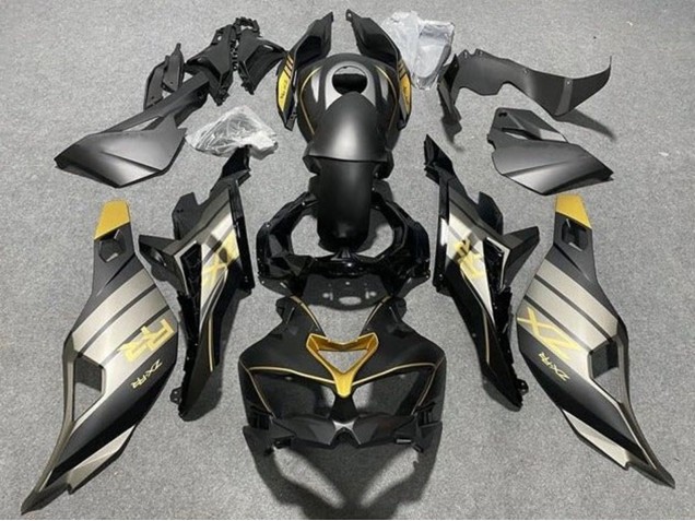 Carenados Moto Kawasaki ZX4R ZX-4RR 2019-2025 - Negro Mate Negro Brillante Gris Oro
