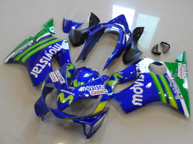 Carenados Moto Honda CBR600 F4i 2004-2007 - Azul Verde MoviStar Castrol