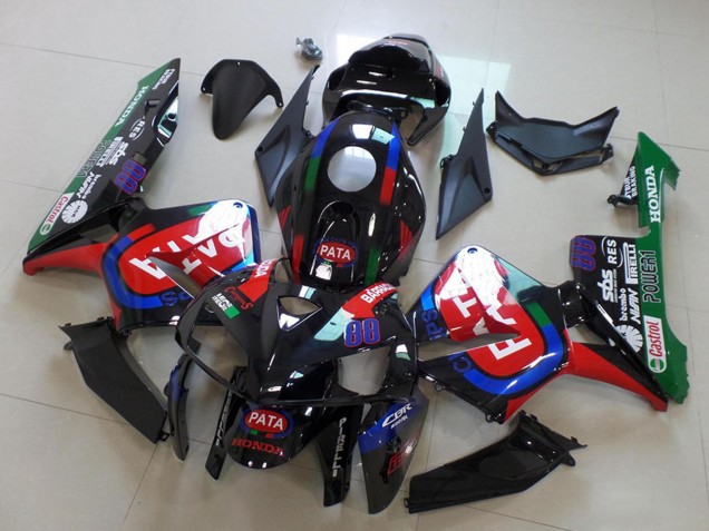 Carenados Moto Honda CBR600RR 2005-2006 - Negro Rojo Verde Pata