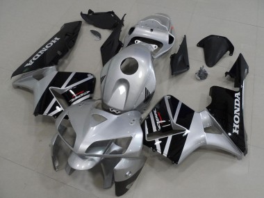 Carenados Moto Honda CBR600RR 2005-2006 - Plata Negro Brillante