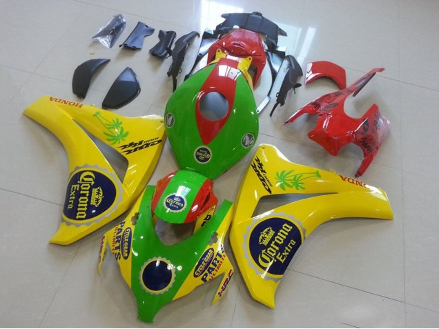 Carenados Moto Honda CBR1000RR 2008-2011 - Amarillo Verde Rojo Negro Corona