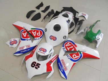 Carenados Moto Honda CBR1000RR 2008-2011 - Blanco Rojo Azul Pata 65