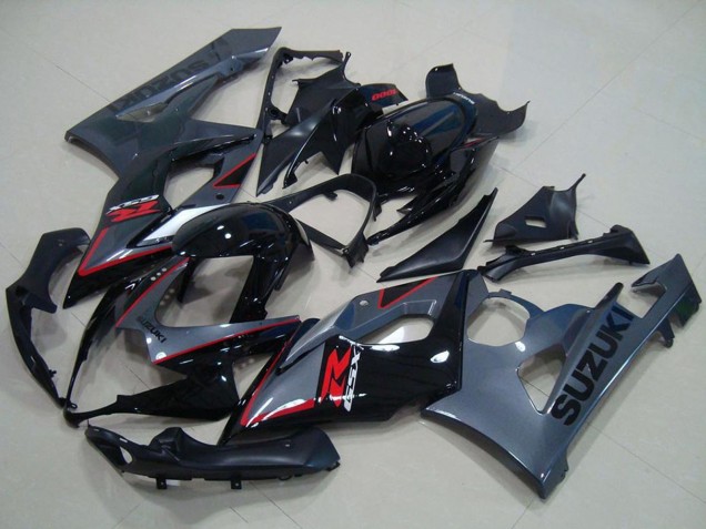 Carenados Moto Suzuki GSXR 1000 2005-2006 - Negro Brillante Negro Mate Rojo