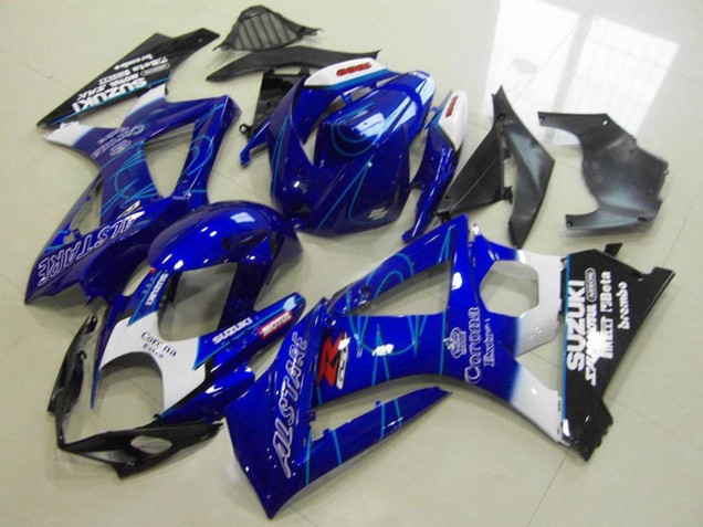 Carenado Moto Suzuki GSXR 1000 2007-2008 - Azul Blanco Negro Corona