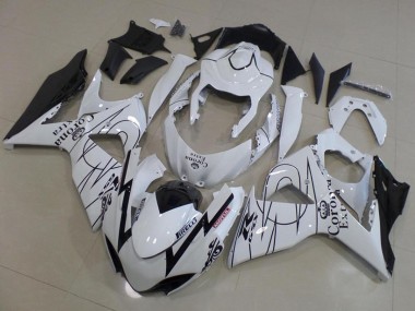 Carenados Moto Suzuki GSXR 1000 2009-2016 - Blanco Negro Corona Carrera