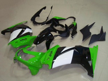Carenados Moto Kawasaki ZX250R 2008-2012 - Verde Blanco Negro Brillante