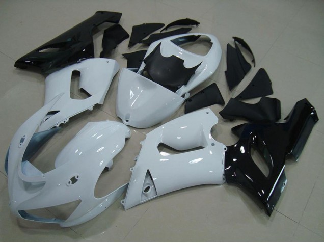 Carenado Moto Kawasaki ZX6R 2005-2006 - Blanco Negro