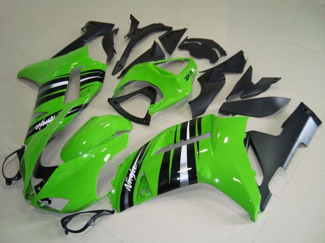 Carenados Moto Kawasaki ZX6R 2007-2008 - Verde Plata Raya
