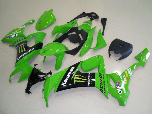 Carenados Moto Kawasaki ZX10R 2008-2010 - Verde Negro Brillante Amarillo Monstruo