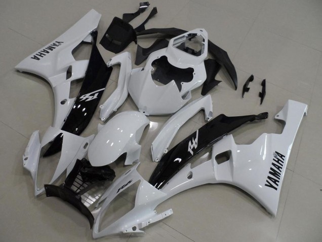 Carenados Moto Yamaha YZF R6 2006-2007 - Blanco Negro Brillante