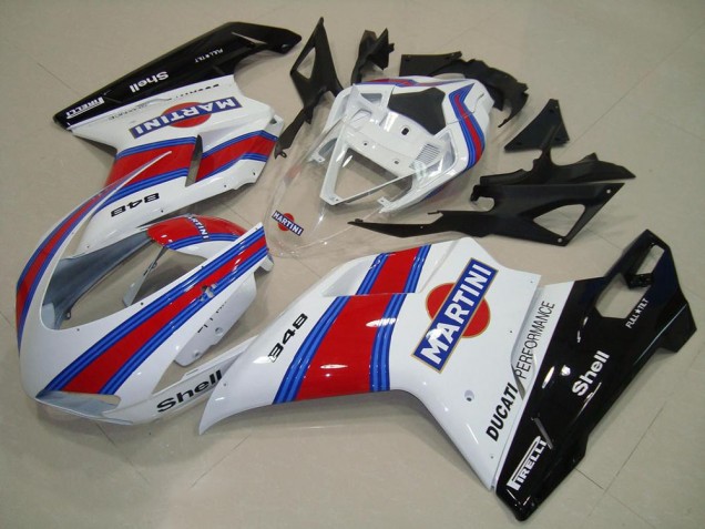 Carenados Moto Ducati 848 2007-2014 - Blanco Rojo Verde Negro Brillante Martini