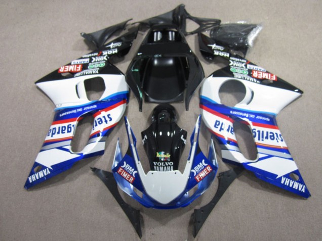 Carenados Moto Yamaha YZF R6 1998-2002 - Blanco Azul Rojo Negro Vilvo Fimer Sterilgarda