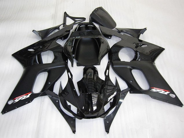 Carenado Moto Yamaha YZF R6 1998-2002 - Negro Brillante Negro Mate