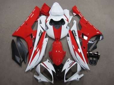 Carenado Moto Yamaha YZF R6 2006-2007 - Blanco Rojo Negro