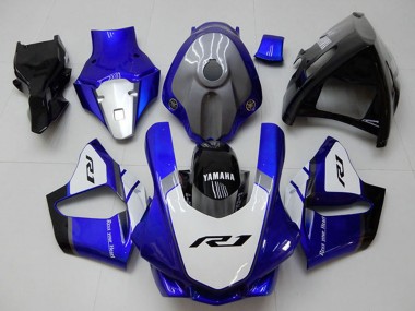 Carenados Moto Yamaha YZF R1 2015-2019 - Blanco Azul Negro Brillante