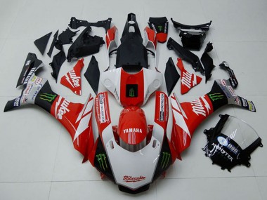 Carenados Moto Yamaha YZF R1 2015-2019 - Blanco Rojo Negro Verde Monstruo Milwaukee