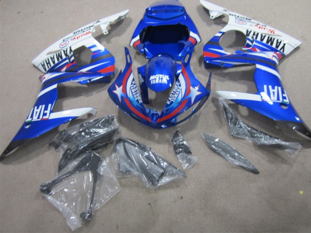 Carenados Moto Yamaha YZF R1 2002-2003 - Blanco Azul Rojo Motul Fiat