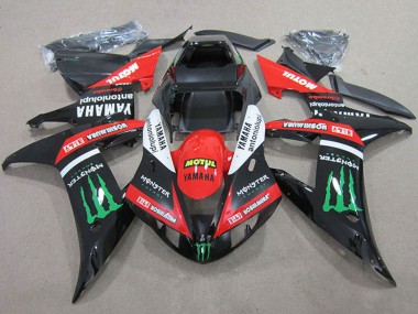 Carenados Moto Yamaha YZF R1 2004-2006 - Rojo Blanco Negro Brillante Verde Motul Monstruo