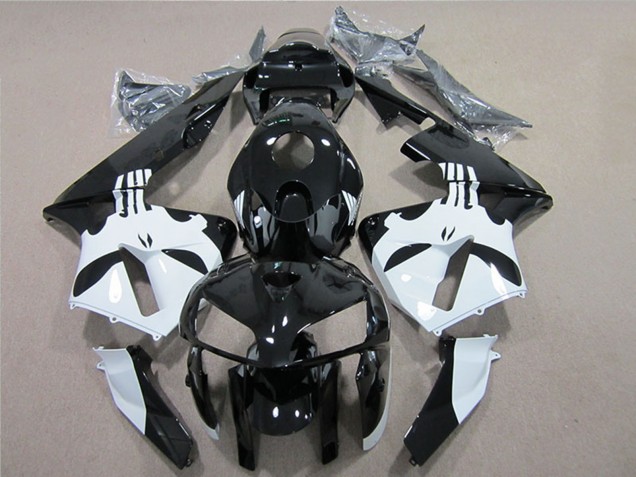 Carenado Moto Honda CBR600RR 2005-2006 - Negro Brillante Blanco