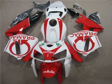 Carenados Moto Honda CBR600RR 2005-2006 - Blanco Rojo Negro Pramac