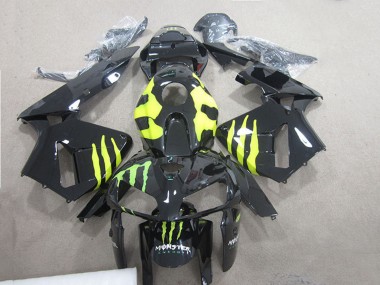 Carenados Moto Honda CBR600RR 2005-2006 - Negro Brillante Verde Monstruo