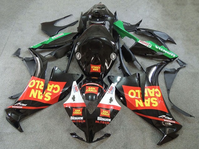 Carenados Moto Honda CBR1000RR 2012-2016 - Rojo Verde Amarillo Negro Brillante San Carlo