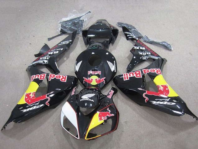 Carenados Moto Honda CBR1000RR 2006-2007 - Negro Brillante Amarillo Blanco Rojo Bull