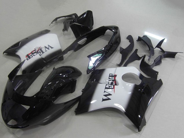 Carenados Moto ABS Honda CBR1100XX Blackbird 1996-2007 - Negro Brillante Blanco West