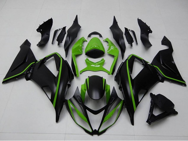 Carenados Moto Kawasaki ZX6R 2013-2018 - Verde Negro Mate