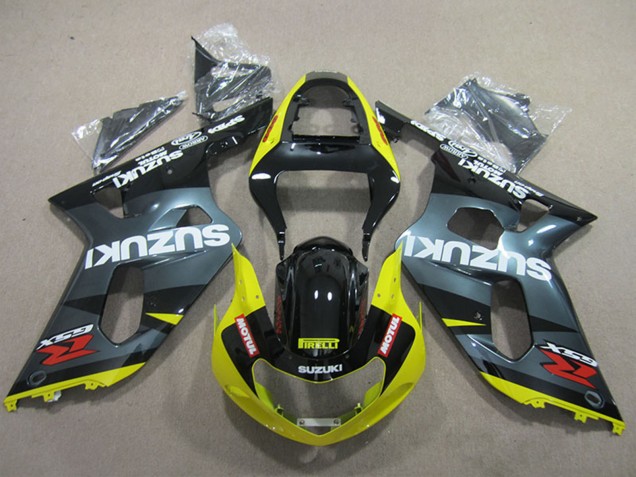 Carenados Moto Suzuki GSXR 600 2001-2003 - Negro Amarillo Motul