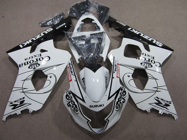 Carenados Moto Suzuki GSXR 600 2004-2005 - Blanco Negro Corona Extra Motul