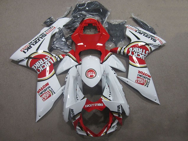 Carenados Moto Suzuki GSXR 600 2011-2024 - Blanco Rojo Motul Lucky Strike