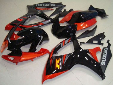 Carenado Moto Suzuki GSXR 750 2006-2007 - Naranja Negro Brillante