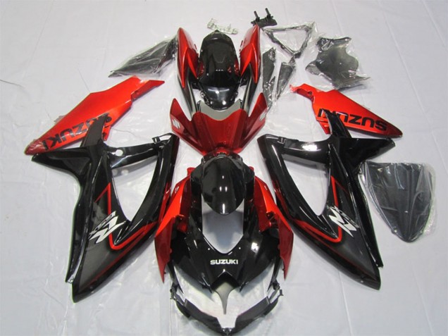 Carenado Moto Suzuki GSXR 1000 2007-2008 - Negro Brillante Rojo